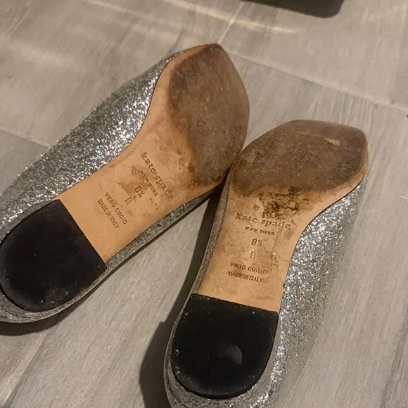 Kate Spade Silver Embellished Flats - Picture 5 of 7